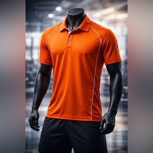 Men's Adidas Orange Polo Shirt
